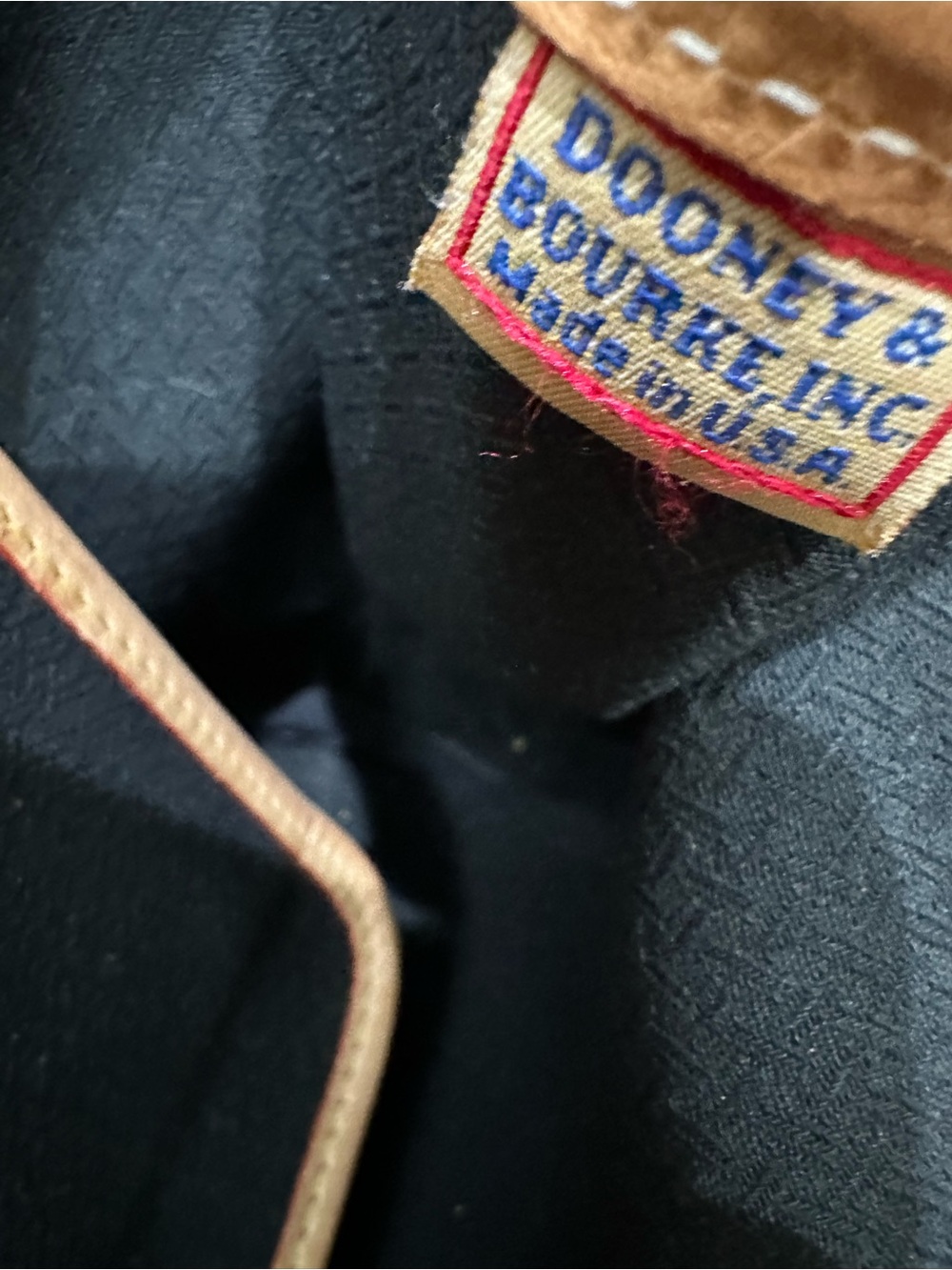 Vintage Dooney & Bourke Cabriolet USA Canvas & Leather Satchel Crossbody Bag - Picture 15 of 16